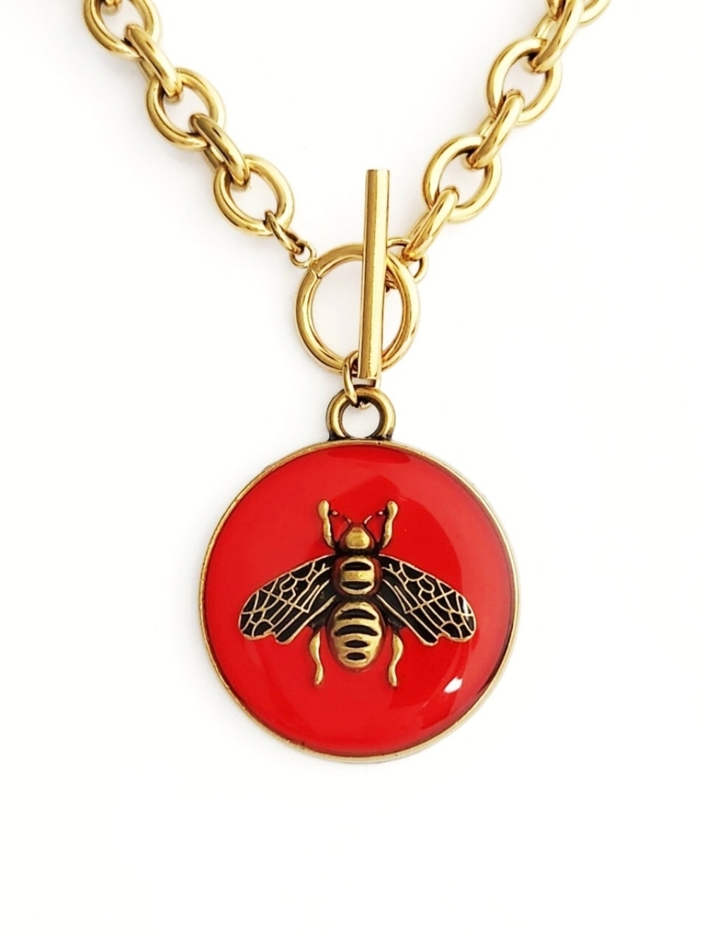 Gucci - Repurposed Bee Charm Necklace